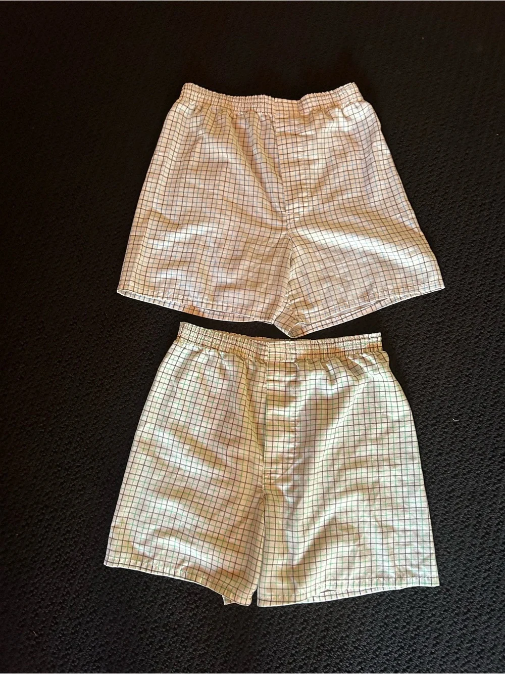 Vintage Royal Night Classic Plaid Cotton Boxer Shorts
